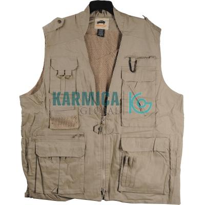 Relief Safari Vest 100% cotton with logo size XL